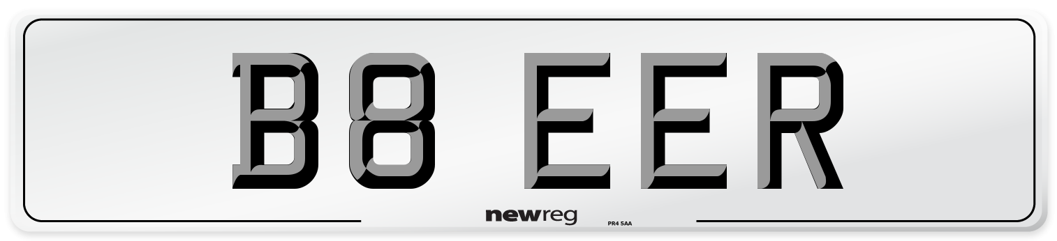 B8 EER Number Plate from New Reg